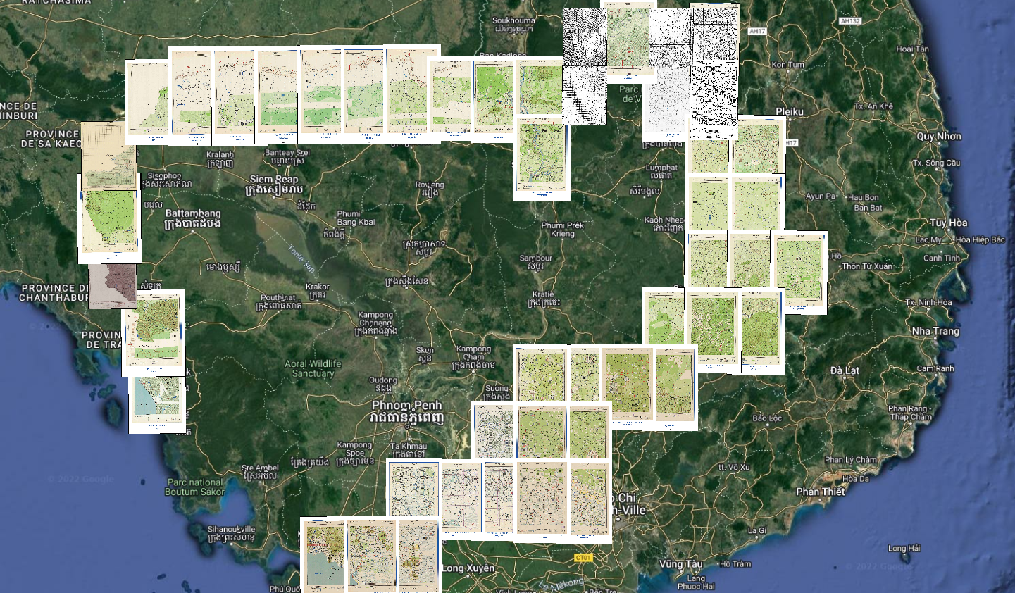 You are currently viewing Les frontières terrestres du #Cambodge selon les cartes utilisant la projection Bonne à l’échelle 1/100 000