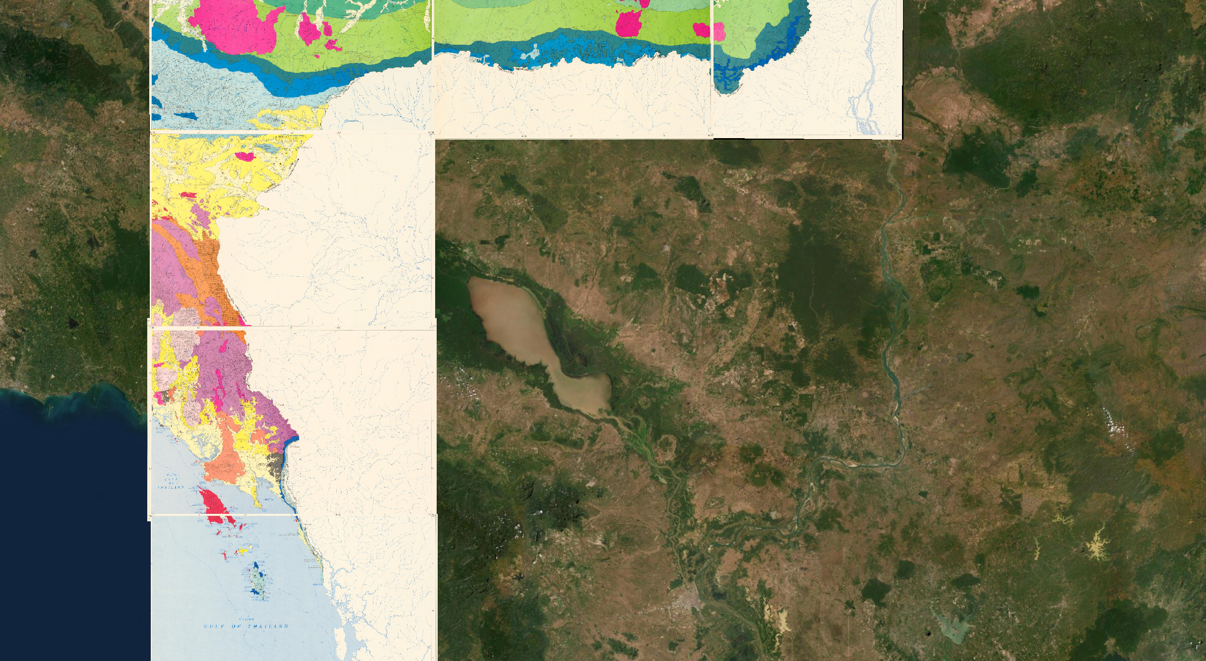 You are currently viewing Le réseau hydrographique de la partie Nord et Ouest du #Cambodge, faisant frontière avec la Thaïlande