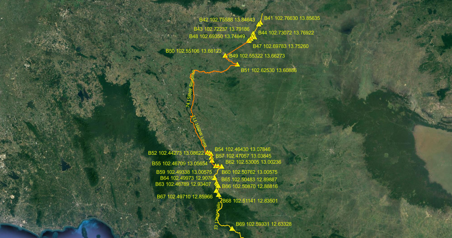 You are currently viewing 28 Bornes de la Frontière du #Cambodge avec la #Thaïlande selon les cartes à l’échelle 1:100 000