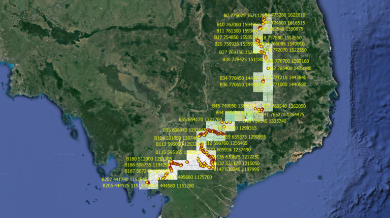 Read more about the article #Cambodge : Frontière terrestre avec le #Vietnam selon les cartes à l’échelle 1:50 000.
