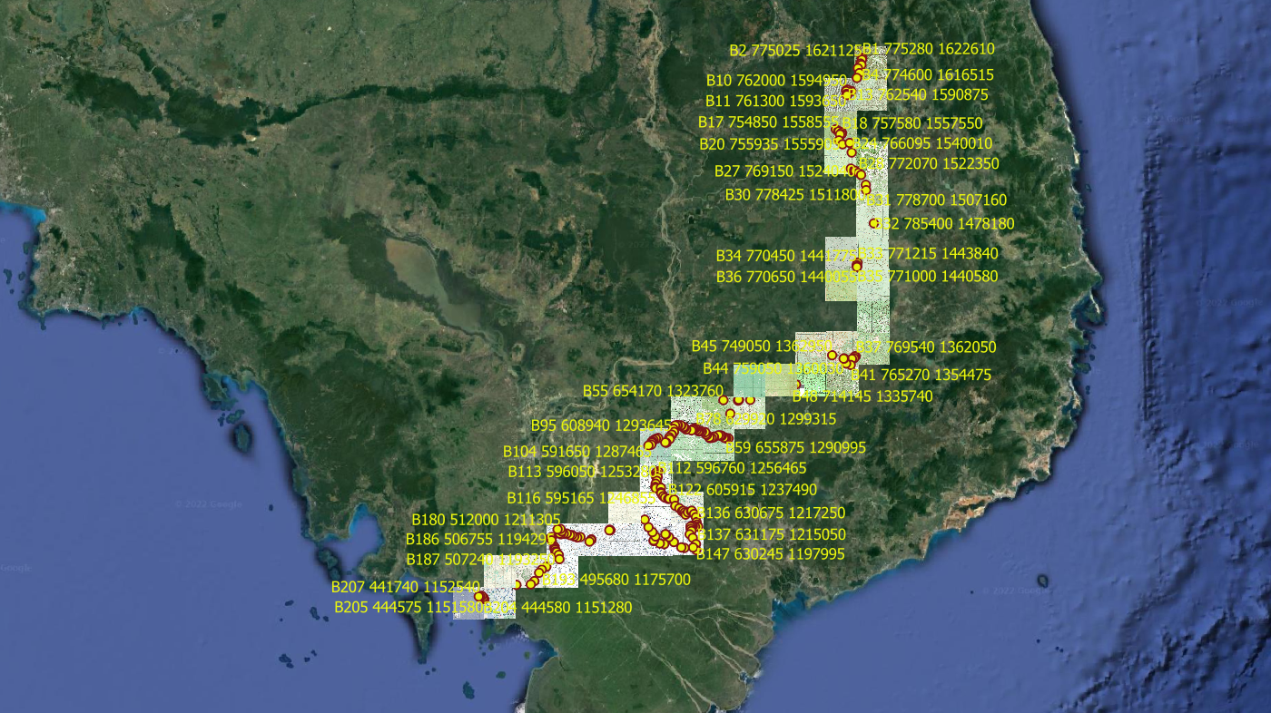 You are currently viewing #Cambodge : Frontière terrestre avec le #Vietnam selon les cartes à l’échelle 1:50 000.