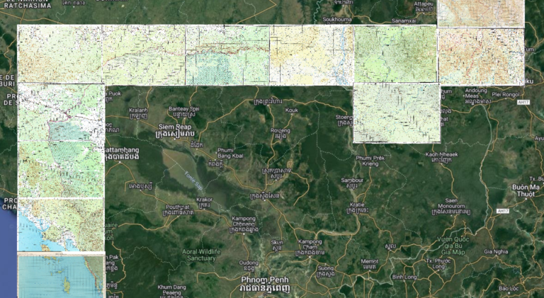 Read more about the article Les frontières terrestres du #Cambodge avec la #Thaïlande et le #Laos selon les cartes à l’échelle 1/200 000
