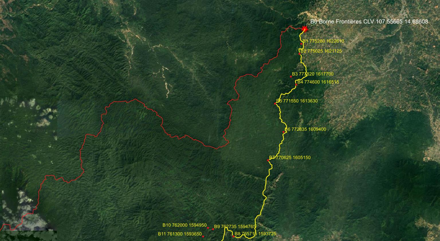 You are currently viewing Borne des frontières communes entre le Cambodge, le Laos et le Vietnam