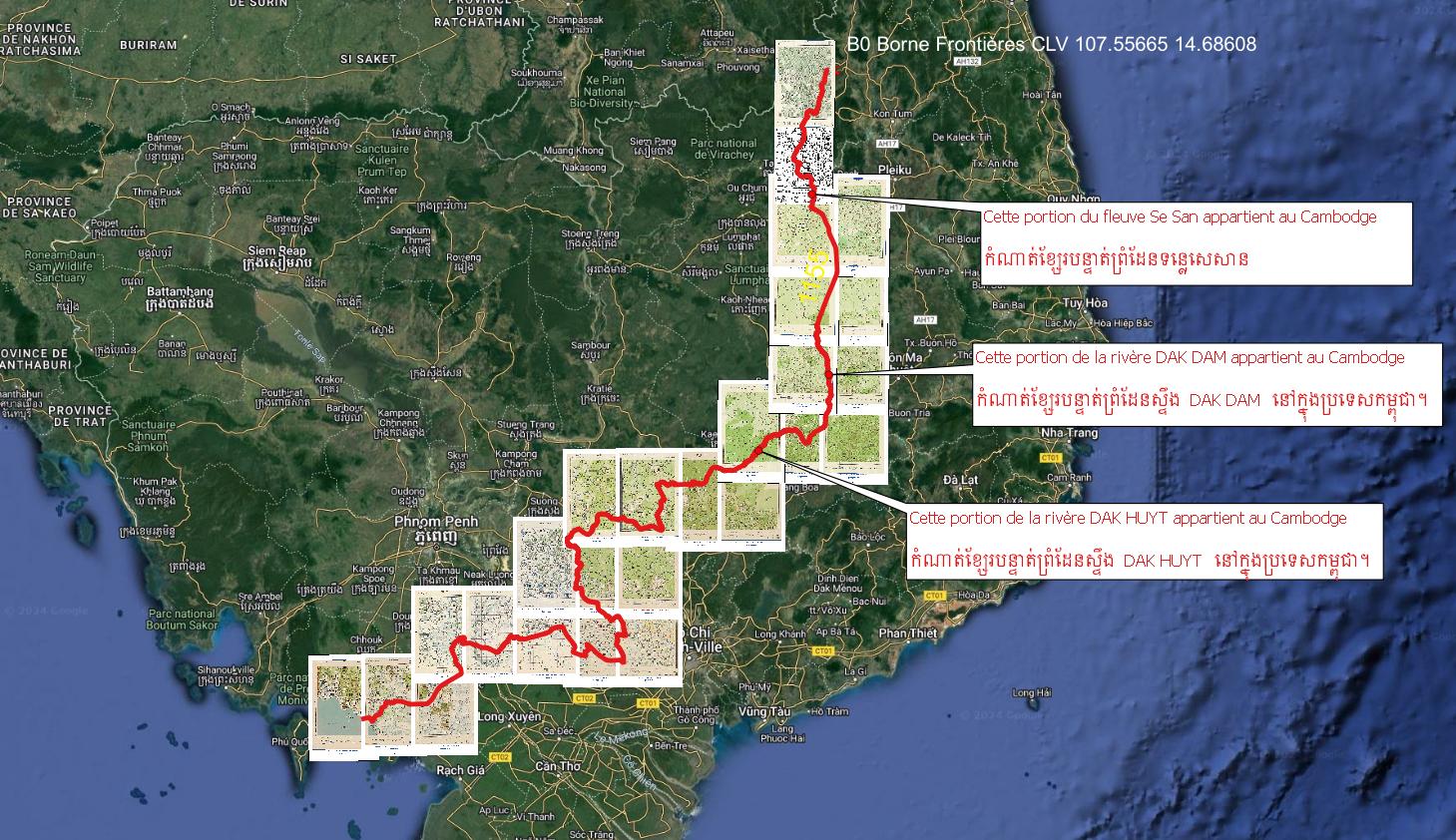 You are currently viewing Tracé de la frontière khméro-vietnamienne selon les cartes Bonne à l’échelle 1 : 100 000