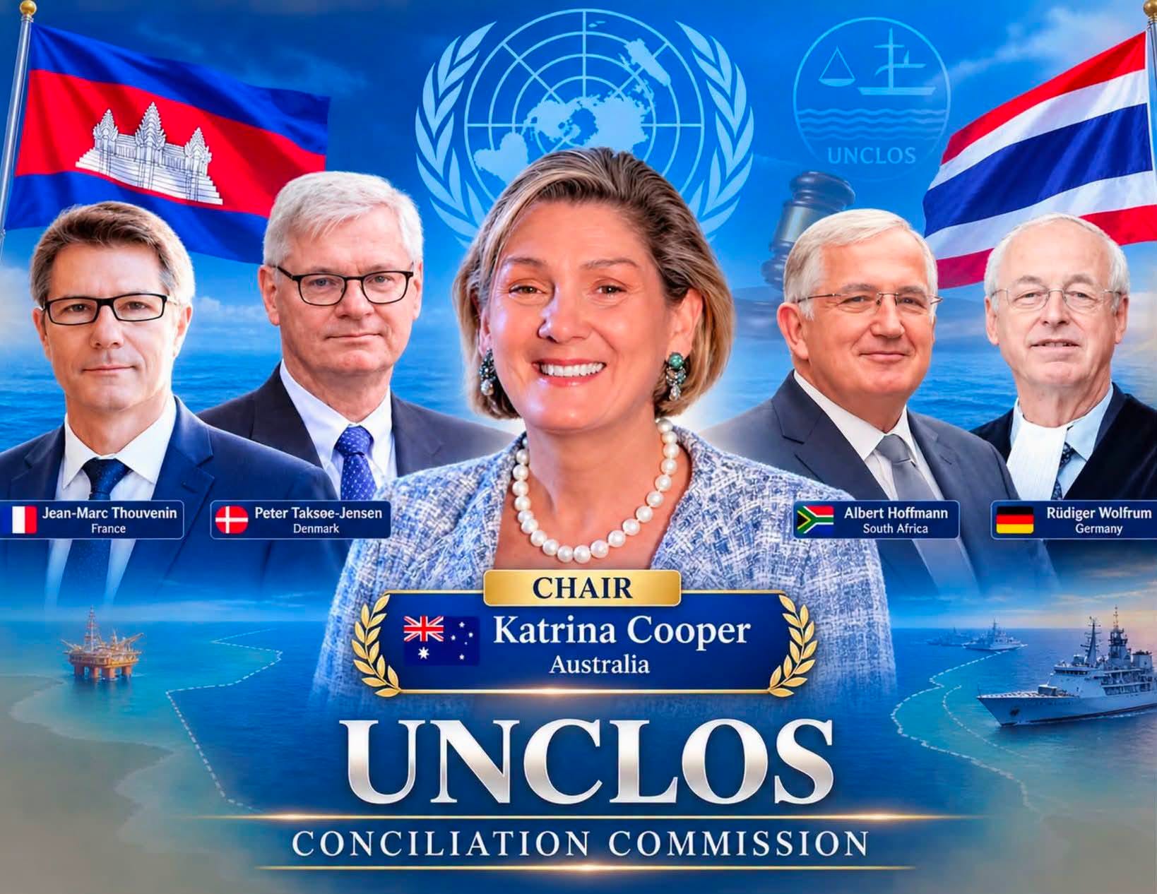 You are currently viewing Constitution de la Commission de conciliation pour arbitrer les conflits maritimes entre le Cambodge et la Thaïlande dans le cadre de la Convention des Nations Unies sur le Droit de la Mer